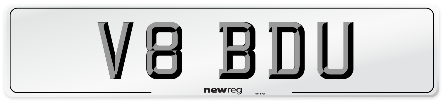 V8 BDU Front Number Plate