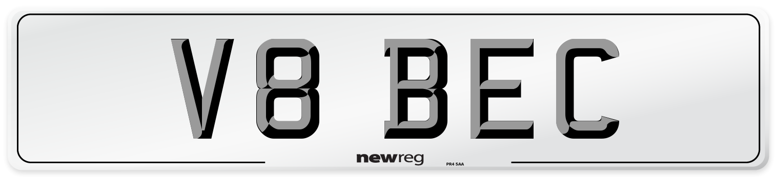 V8 BEC Front Number Plate