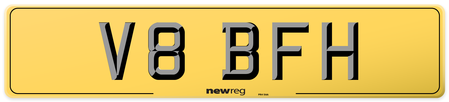 V8 BFH Rear Number Plate