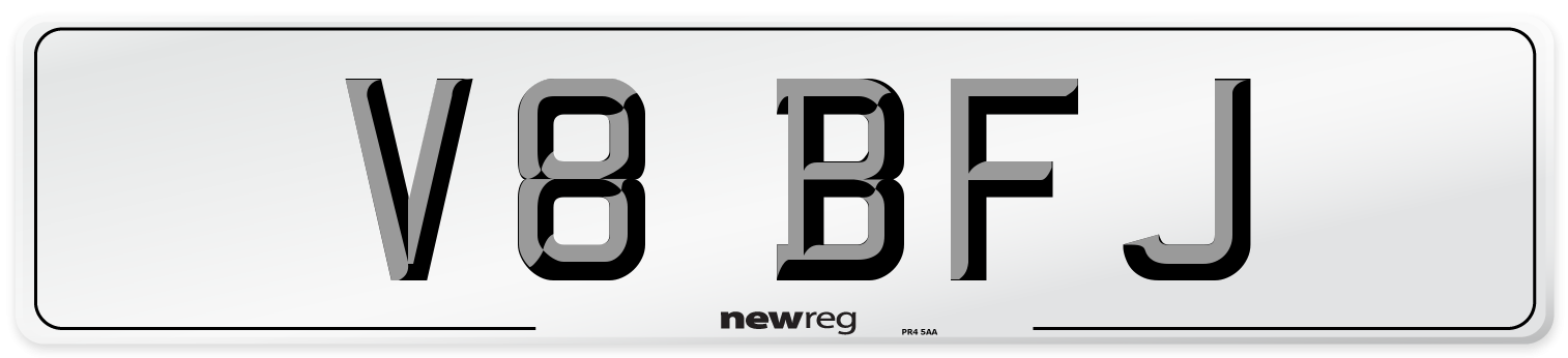 V8 BFJ Front Number Plate