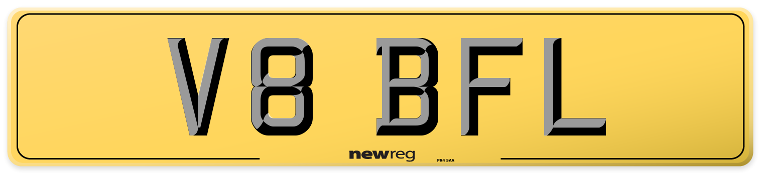 V8 BFL Rear Number Plate