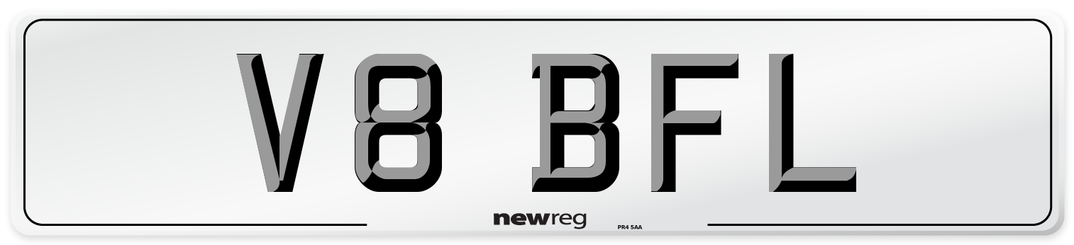 V8 BFL Front Number Plate