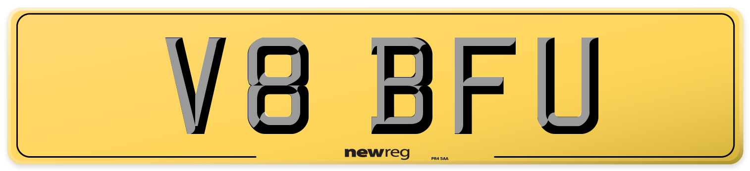 V8 BFU Rear Number Plate