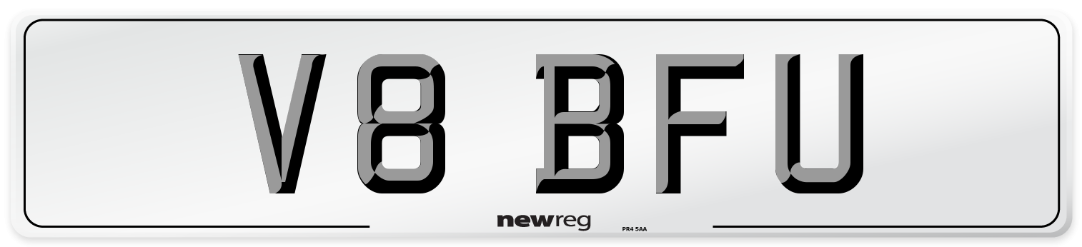 V8 BFU Front Number Plate