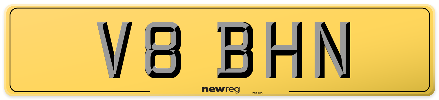 V8 BHN Rear Number Plate