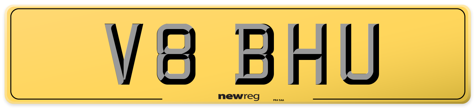 V8 BHU Rear Number Plate