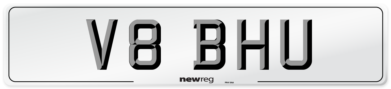 V8 BHU Front Number Plate