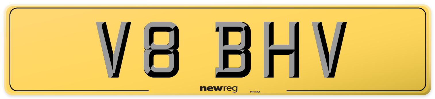 V8 BHV Rear Number Plate