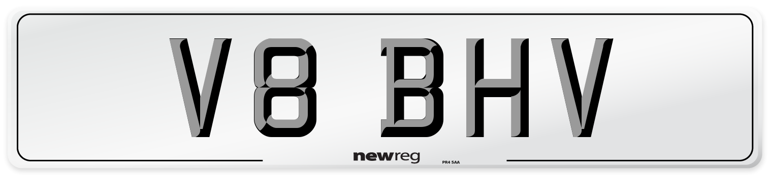 V8 BHV Front Number Plate