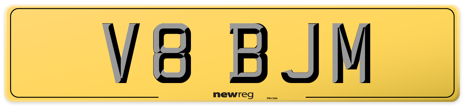 V8 BJM Rear Number Plate