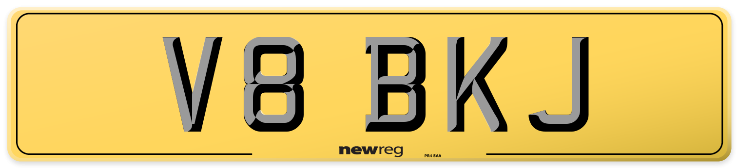V8 BKJ Rear Number Plate