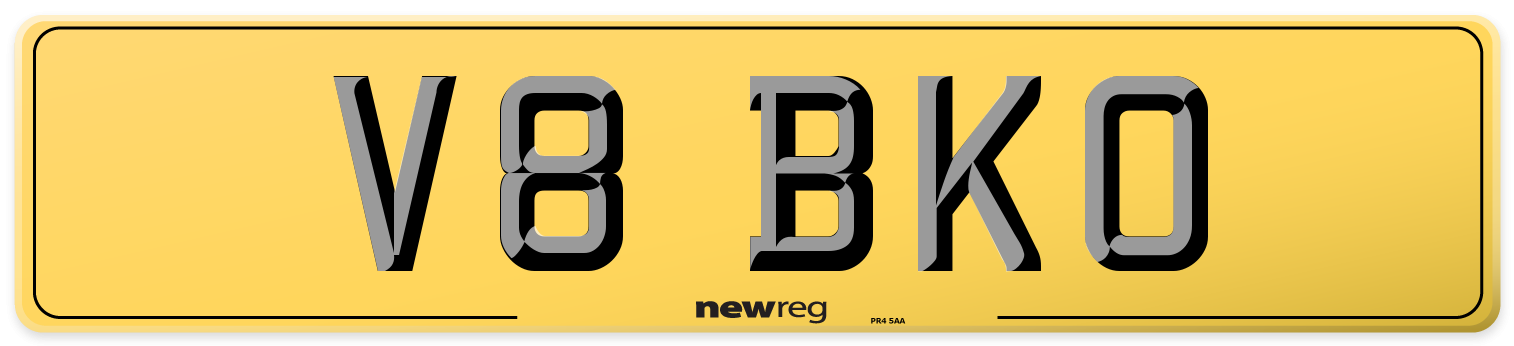 V8 BKO Rear Number Plate