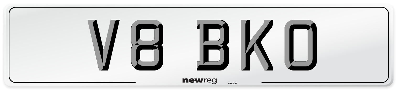 V8 BKO Front Number Plate