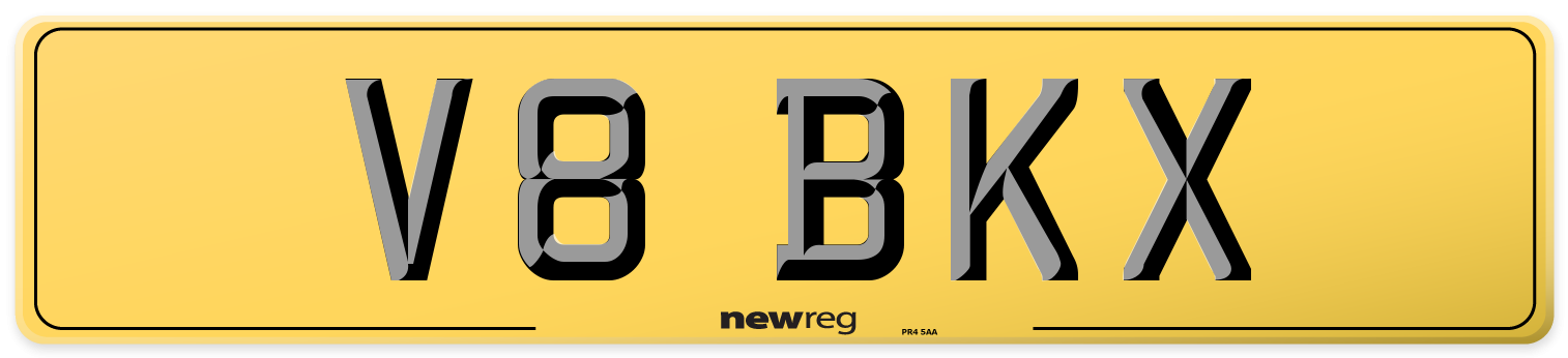 V8 BKX Rear Number Plate