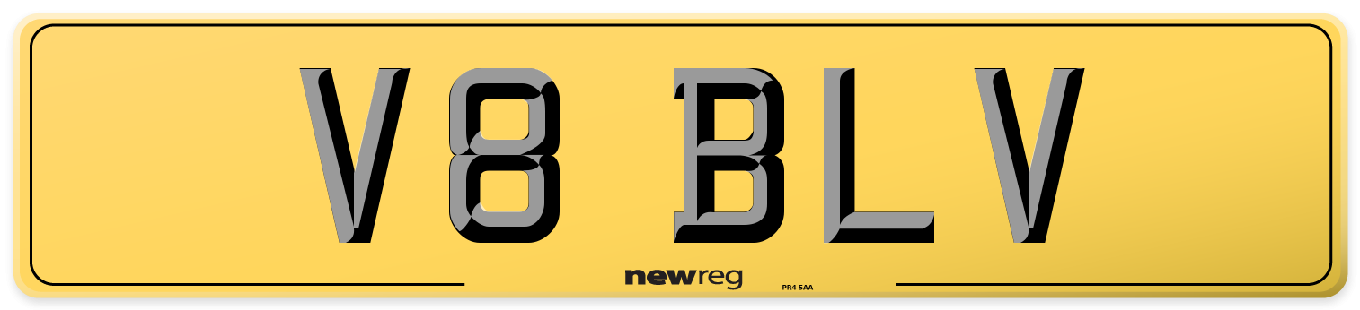 V8 BLV Rear Number Plate