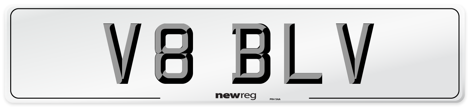 V8 BLV Front Number Plate