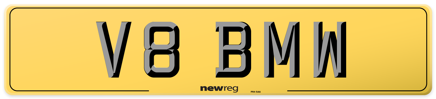 V8 BMW Rear Number Plate