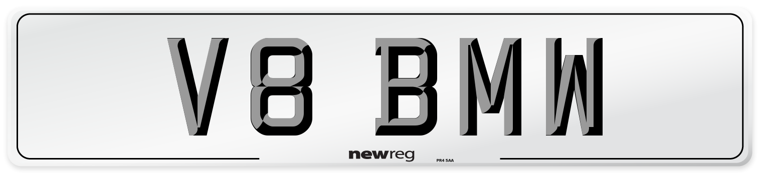 V8 BMW Front Number Plate