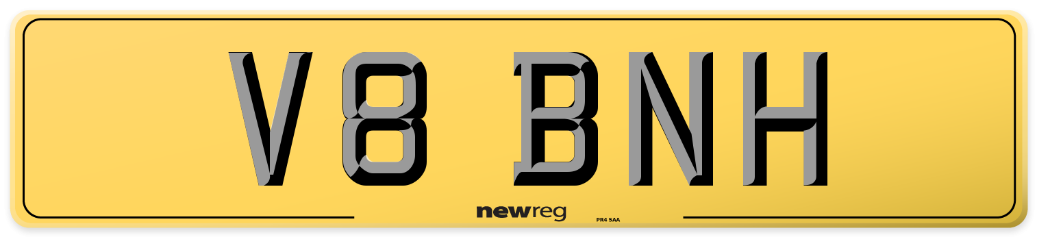 V8 BNH Rear Number Plate