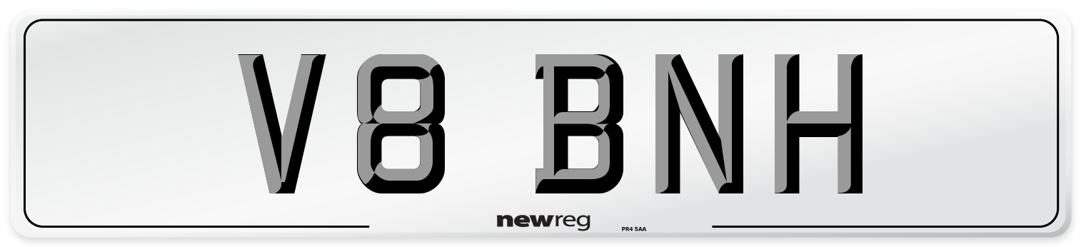 V8 BNH Front Number Plate
