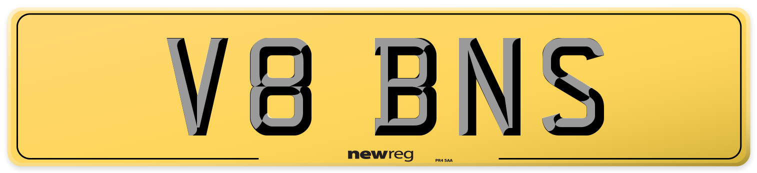 V8 BNS Rear Number Plate
