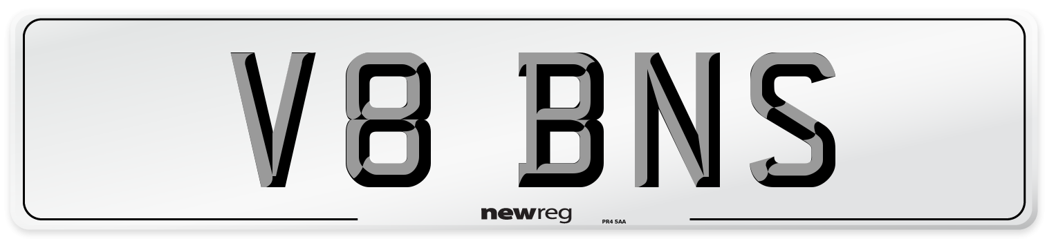 V8 BNS Front Number Plate