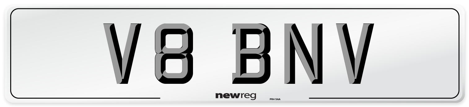 V8 BNV Front Number Plate