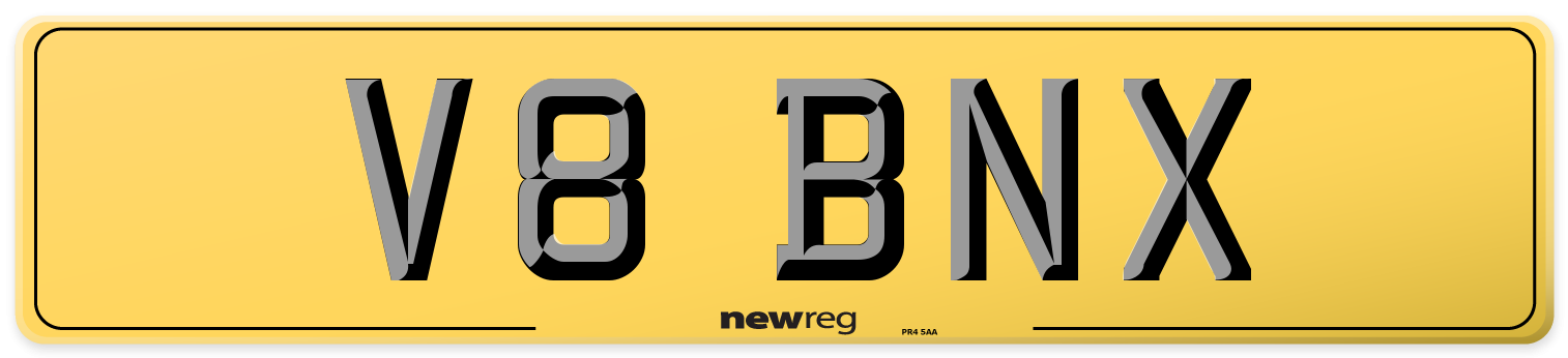V8 BNX Rear Number Plate