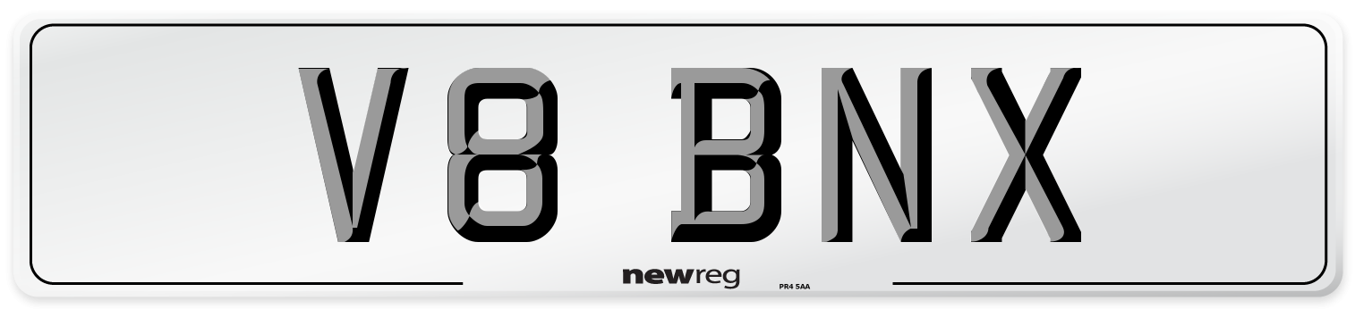 V8 BNX Front Number Plate