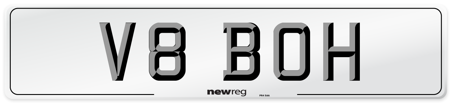 V8 BOH Front Number Plate