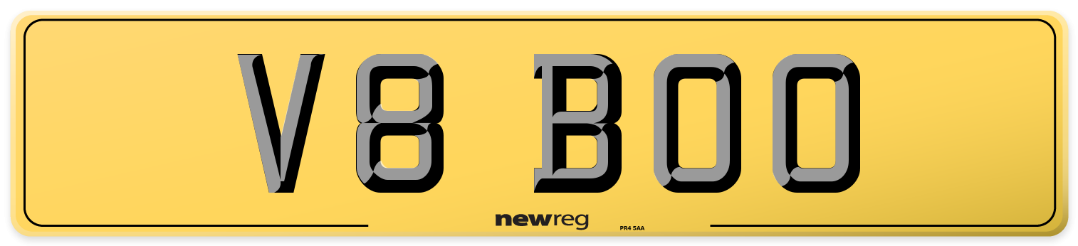 V8 BOO Rear Number Plate