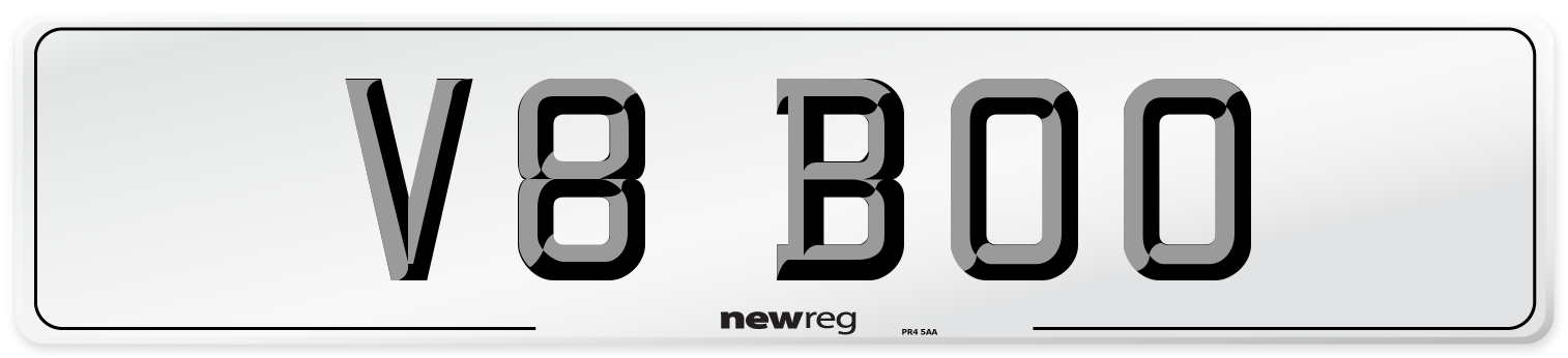 V8 BOO Front Number Plate
