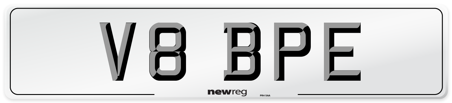 V8 BPE Front Number Plate