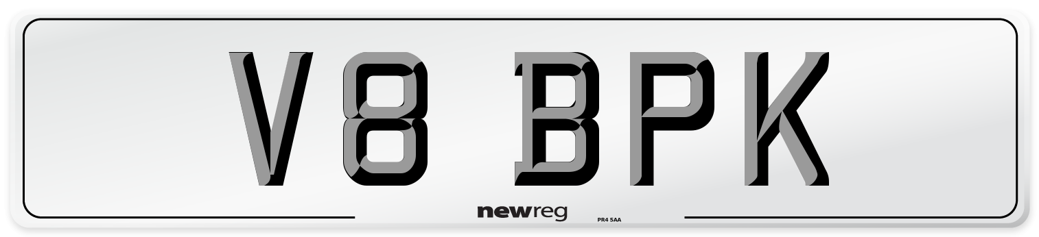 V8 BPK Front Number Plate