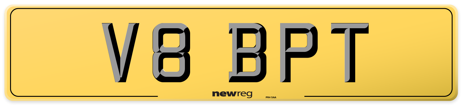 V8 BPT Rear Number Plate