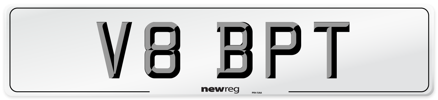 V8 BPT Front Number Plate