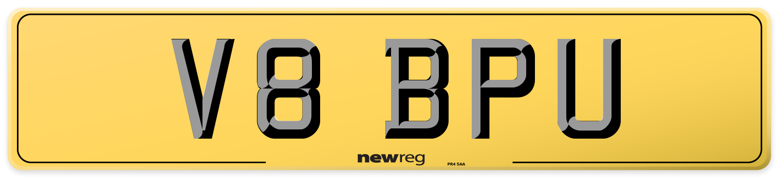 V8 BPU Rear Number Plate