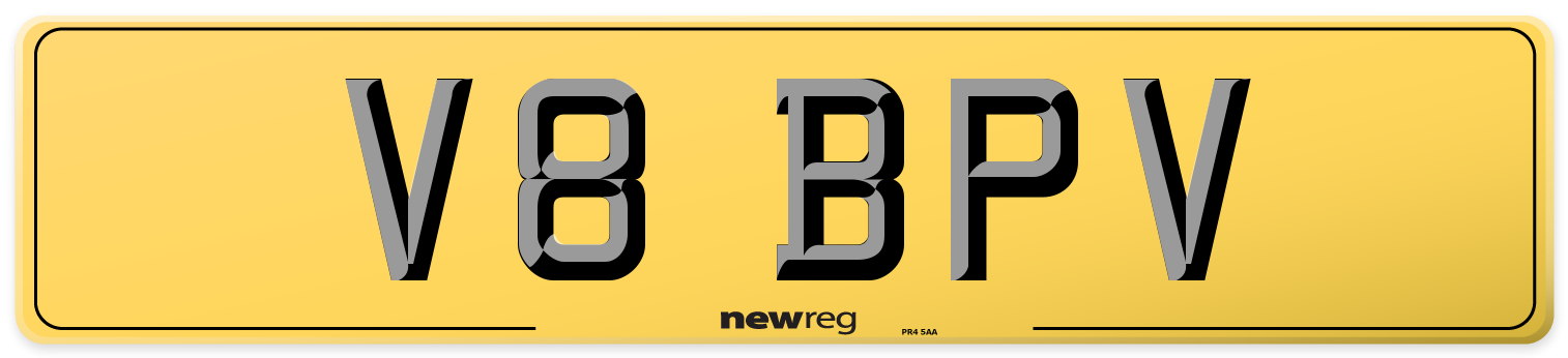 V8 BPV Rear Number Plate