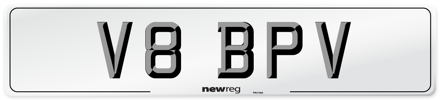 V8 BPV Front Number Plate