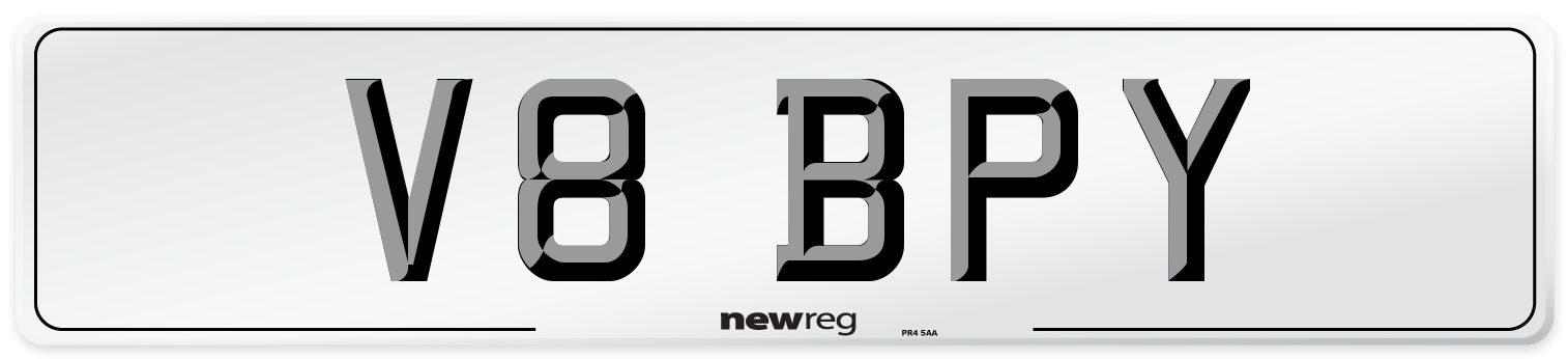 V8 BPY Front Number Plate