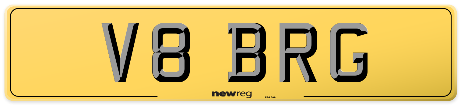 V8 BRG Rear Number Plate
