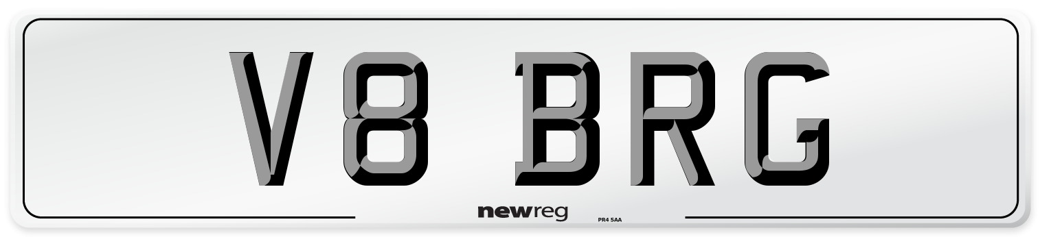V8 BRG Front Number Plate