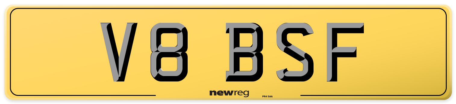 V8 BSF Rear Number Plate