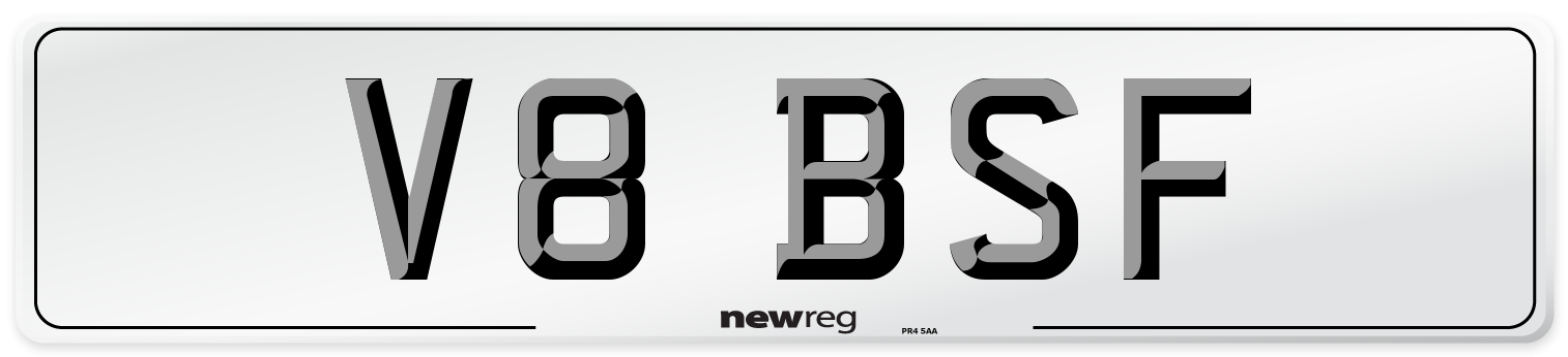 V8 BSF Front Number Plate