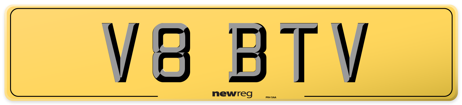 V8 BTV Rear Number Plate