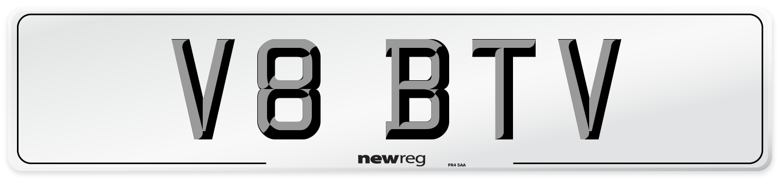 V8 BTV Front Number Plate