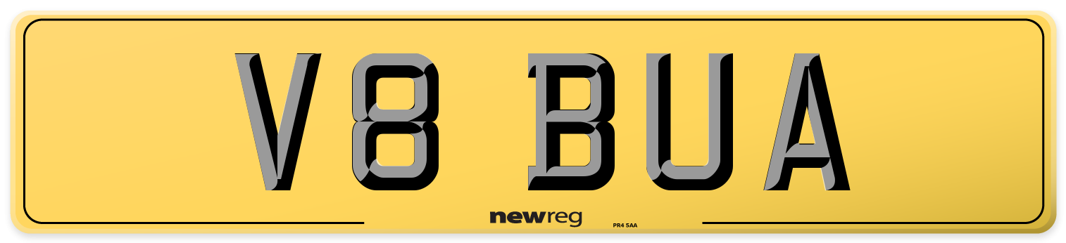 V8 BUA Rear Number Plate