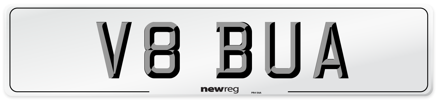V8 BUA Front Number Plate