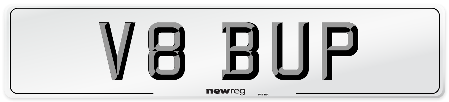 V8 BUP Front Number Plate