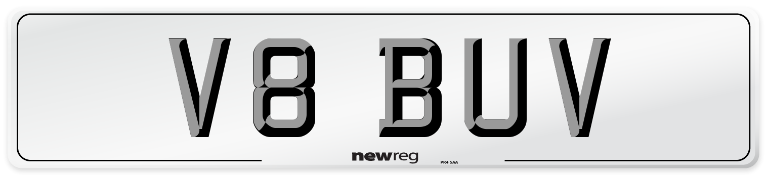 V8 BUV Front Number Plate